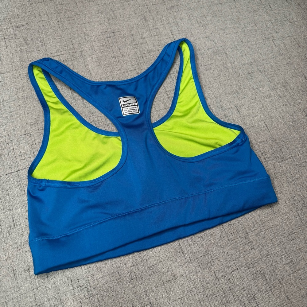 Nike Sports Bra Blue & Green Size Medium - Picture 5 of 6